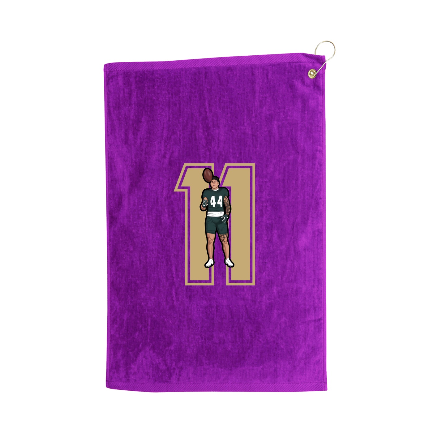 Golf Towel — Number in Purple