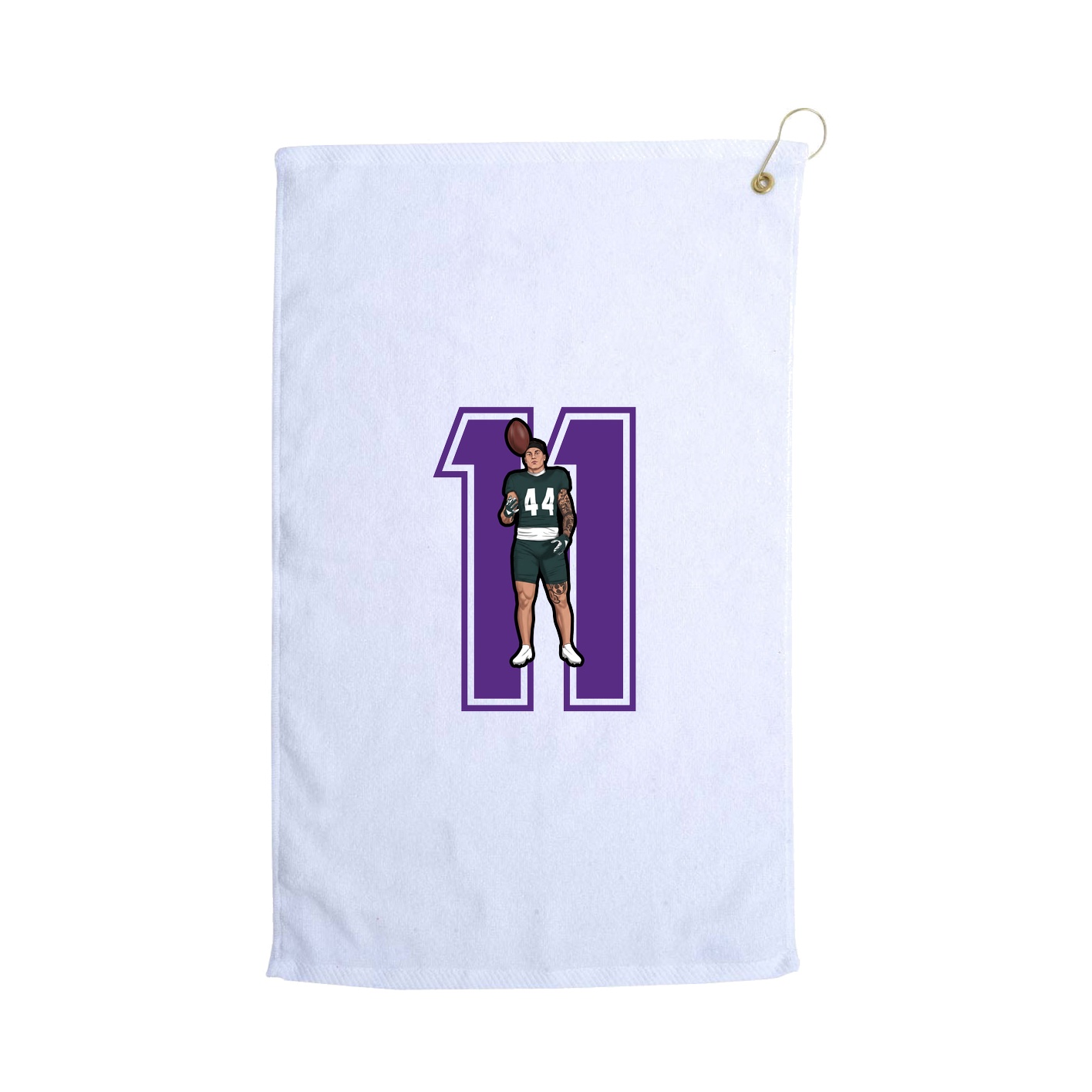 Golf Towel — Number in White