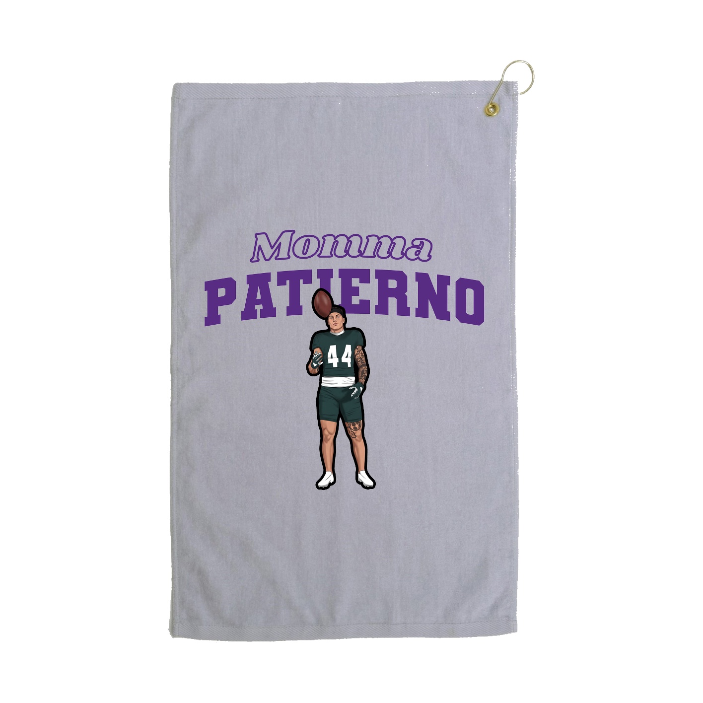 Golf Towel — Mothers Day Block in Grey