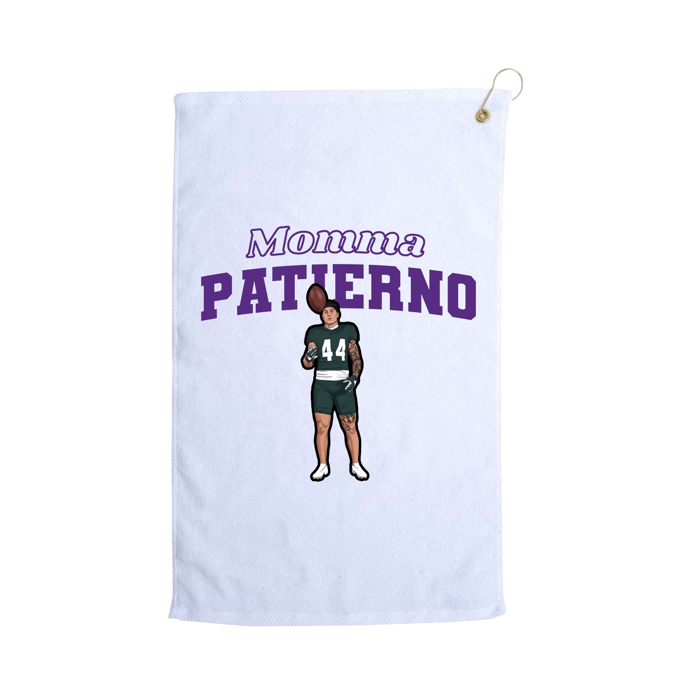 Golf Towel — Mothers Day Block in White