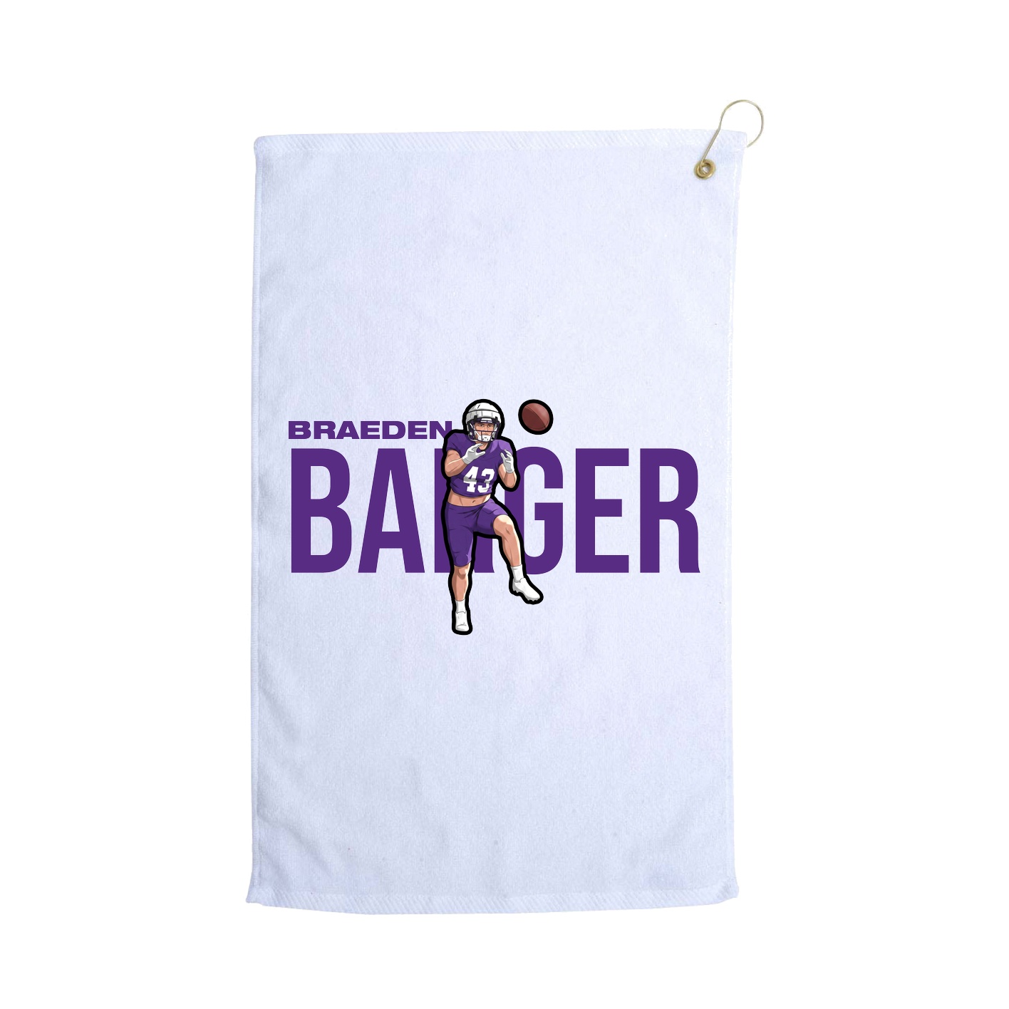 Golf Towel — Player Name in White