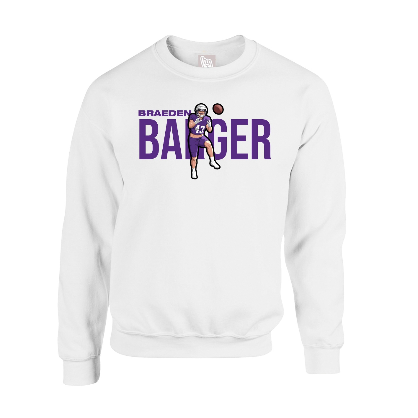 Fleece Crew — Player Name in White