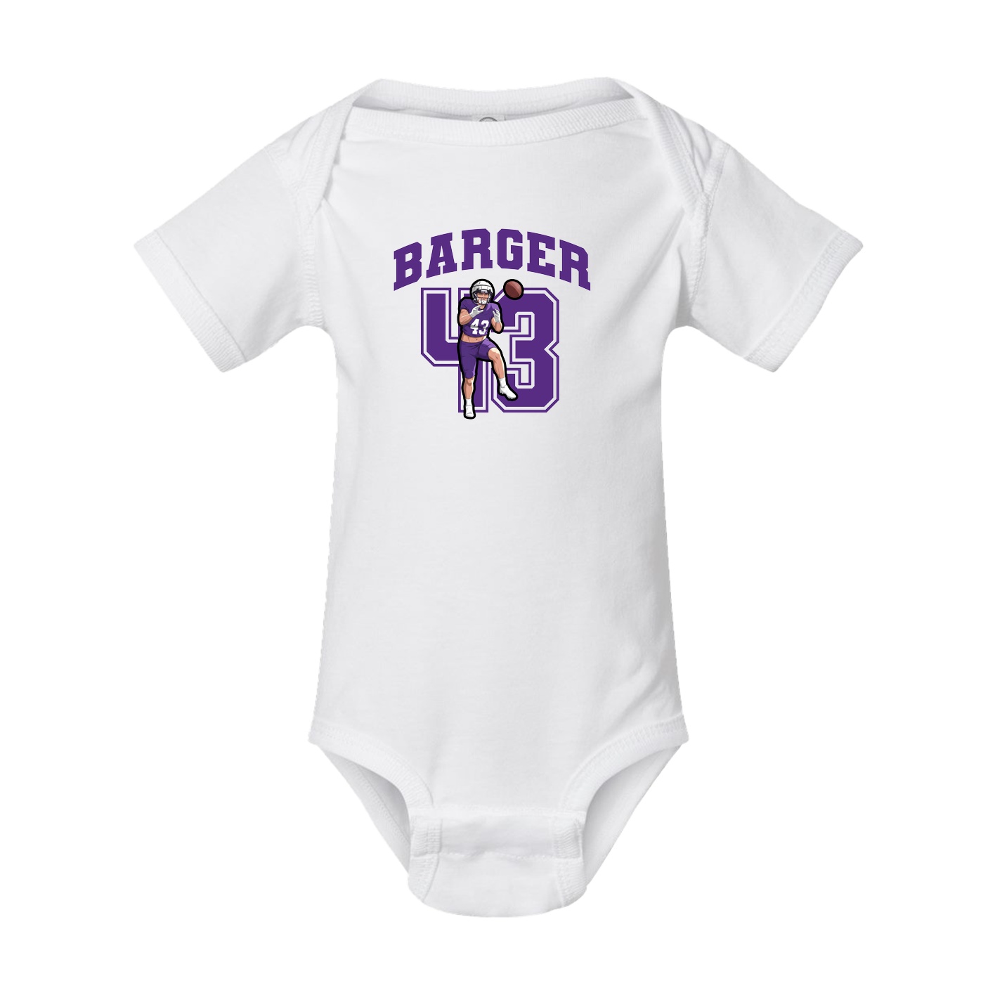 Baby Onesie — Number in White