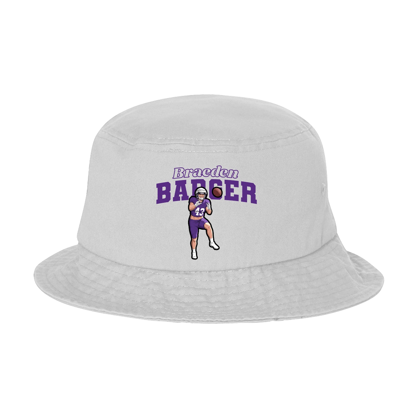 Bucket Cap — Name Arch in White