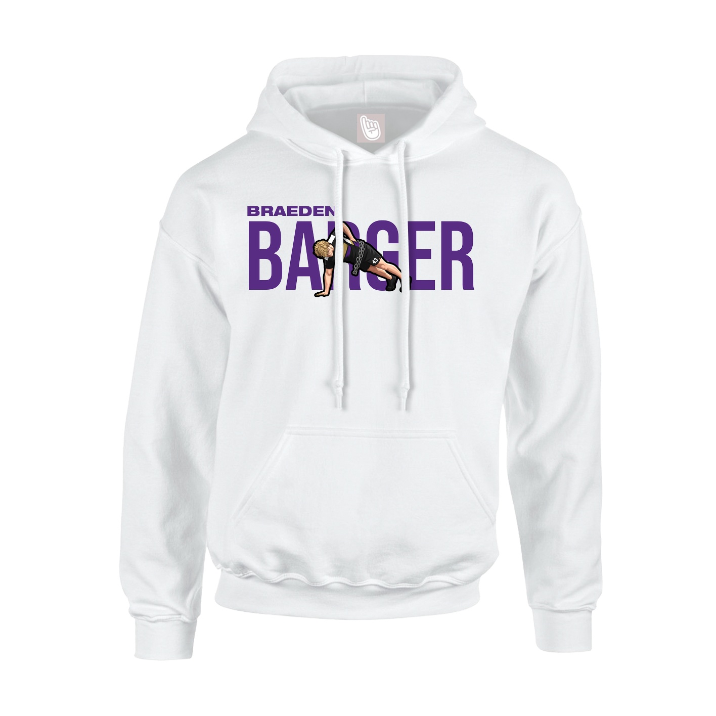 Youth Hoodie — Player Name in White