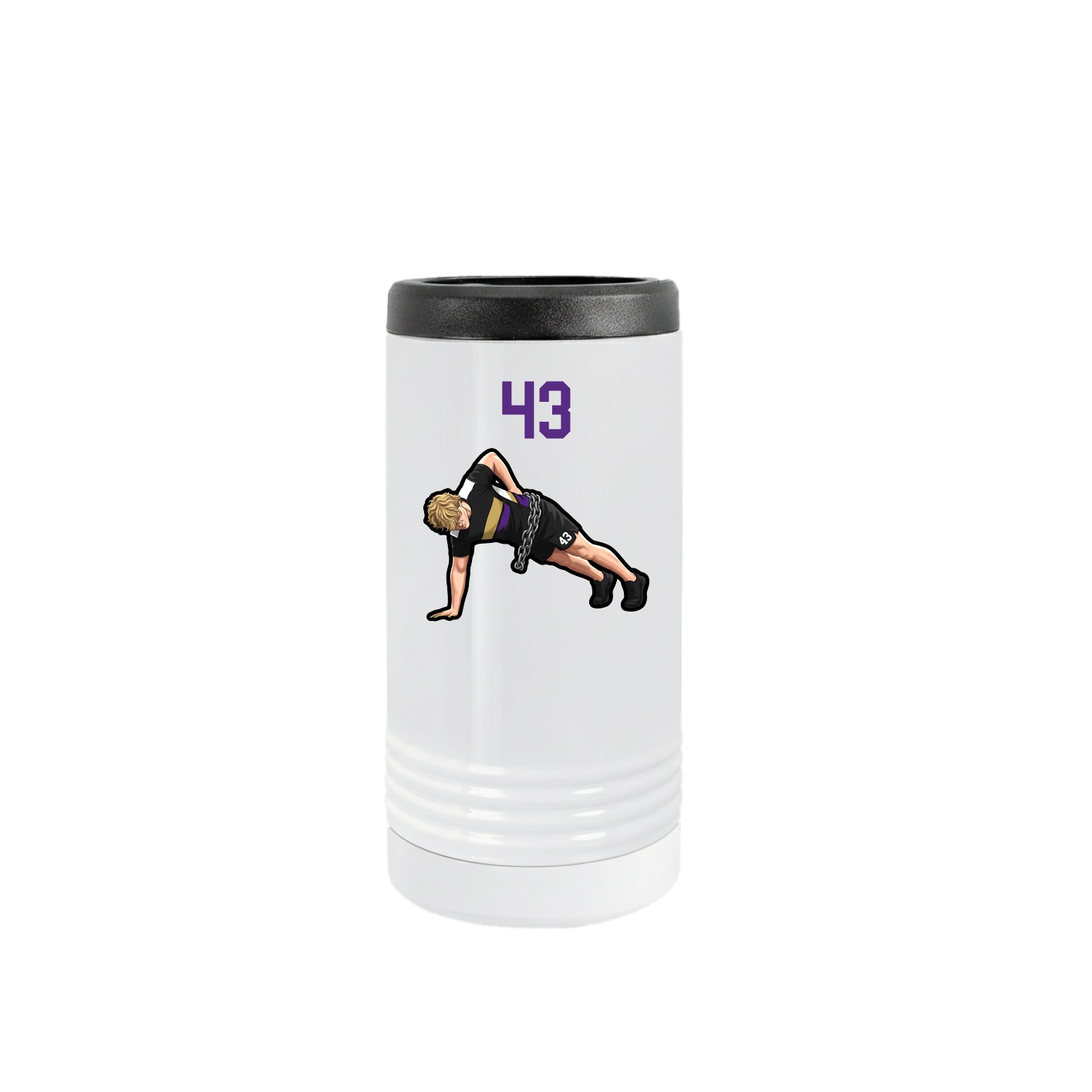 Slim Beverage Holder — Number Top in White