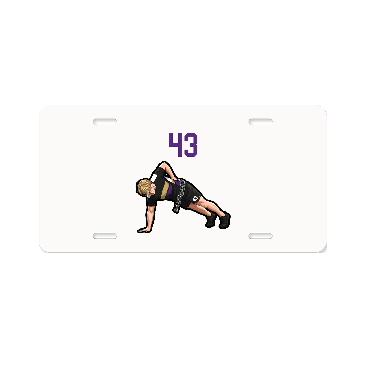 License Plate — Number Top in Classic