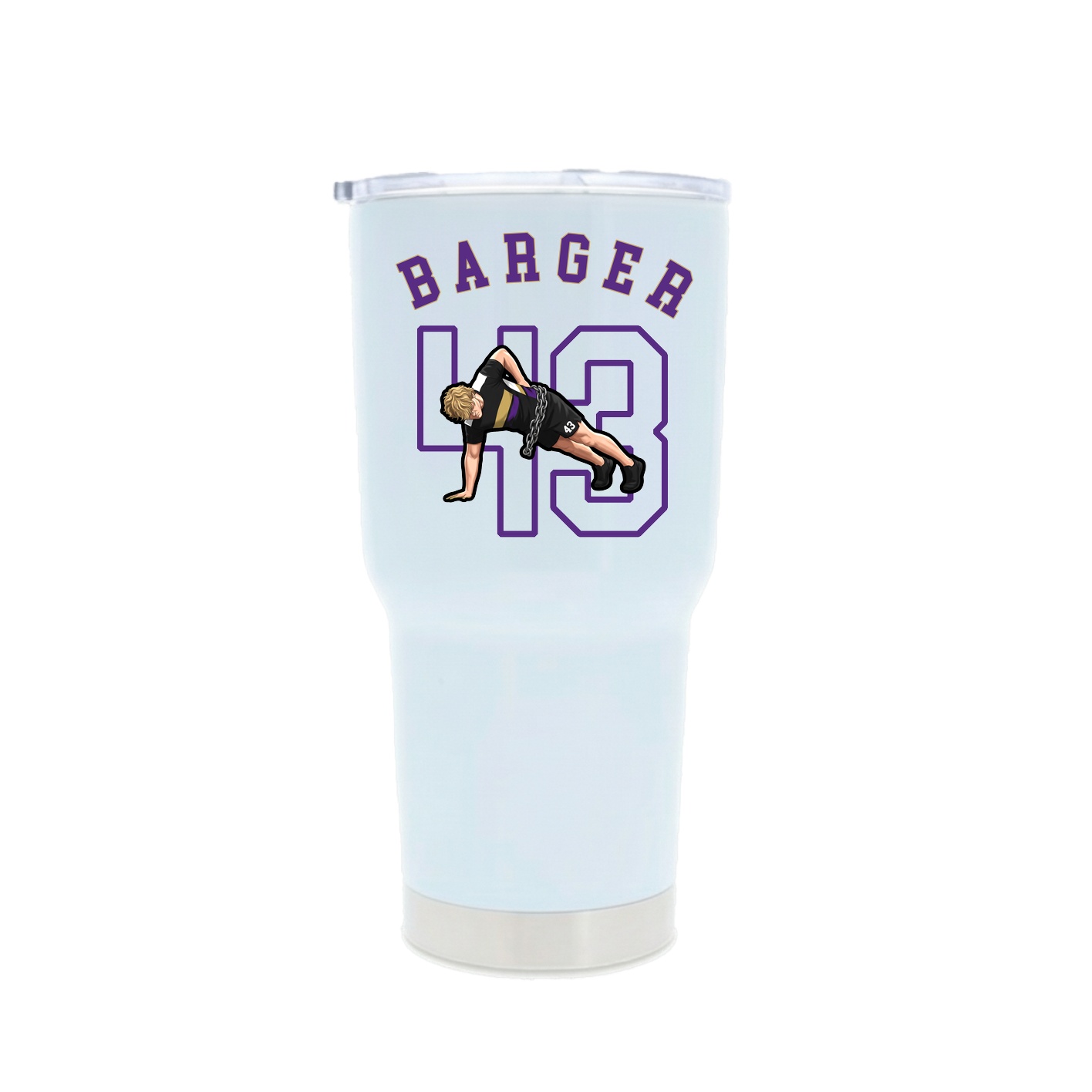 30oz Stainless Steel Tumbler — Shirsey Arch in White
