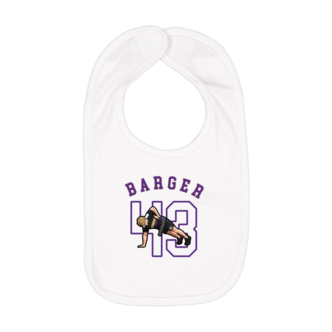 Infant Bib — Shirsey Arch in White