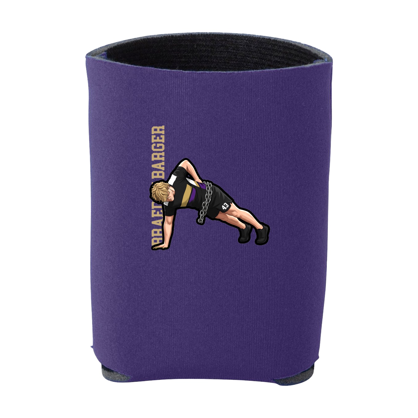 Can Holder — Name Vertical in Purple