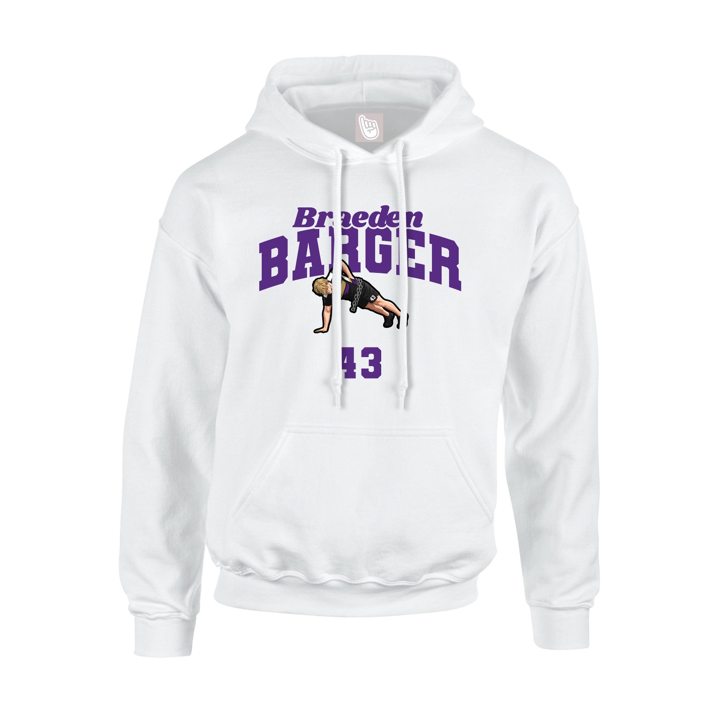 Hoodie — Signature Arch in White