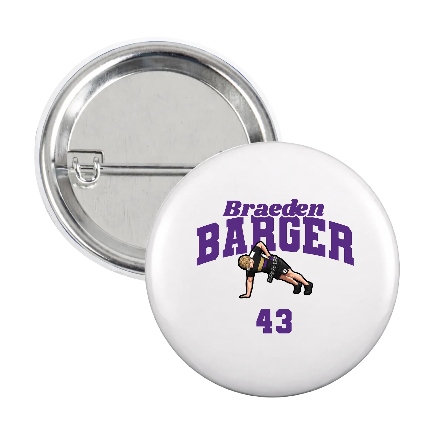Game Day Button — Signature Arch in White