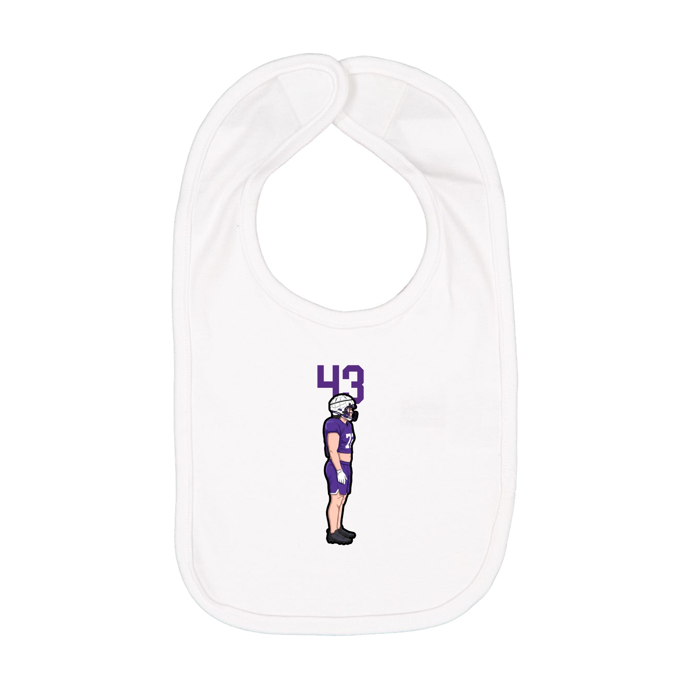 Infant Bib — Number Top in White