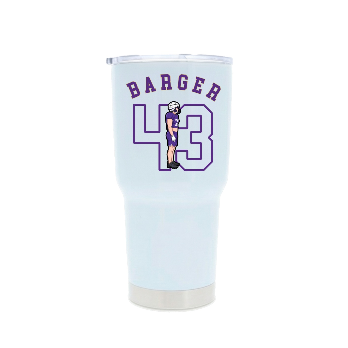 30oz Stainless Steel Tumbler — Shirsey Arch in White