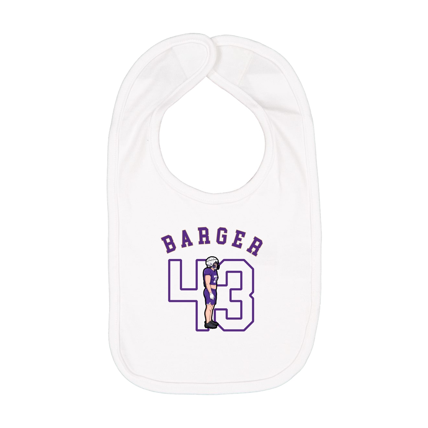 Infant Bib — Shirsey Arch in White