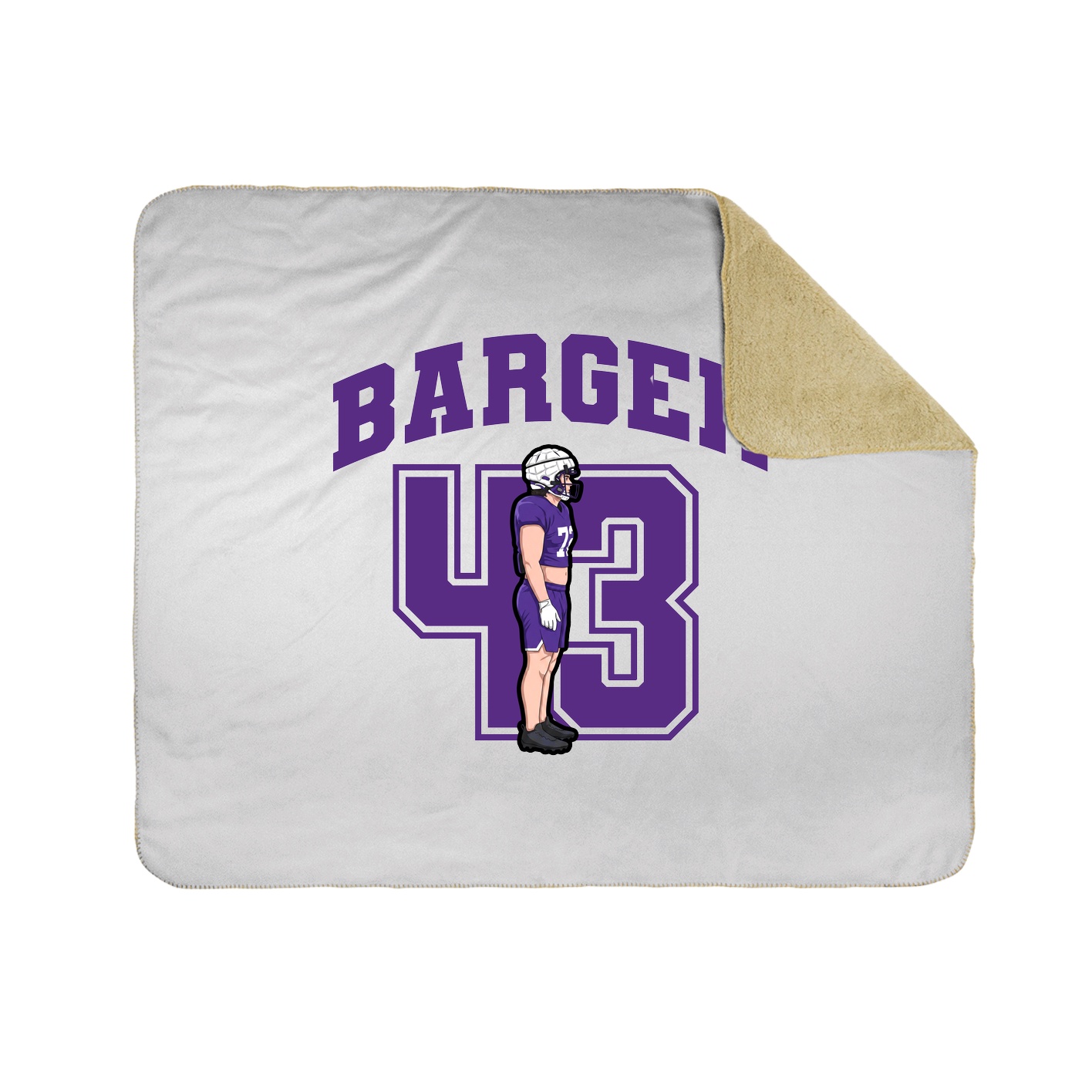 Throw Blanket — Number in White