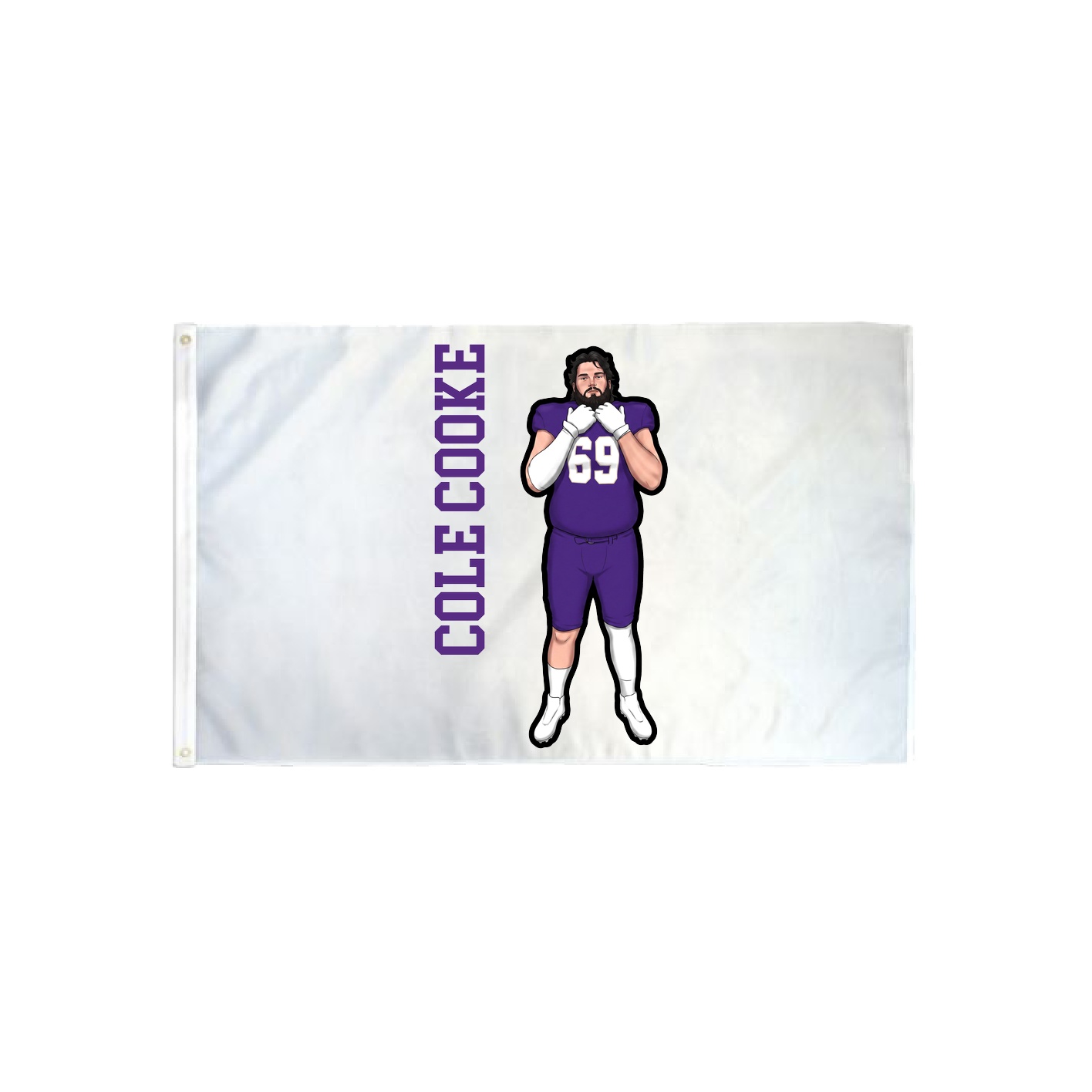 3x5 Flag — Name Vertical in Classic