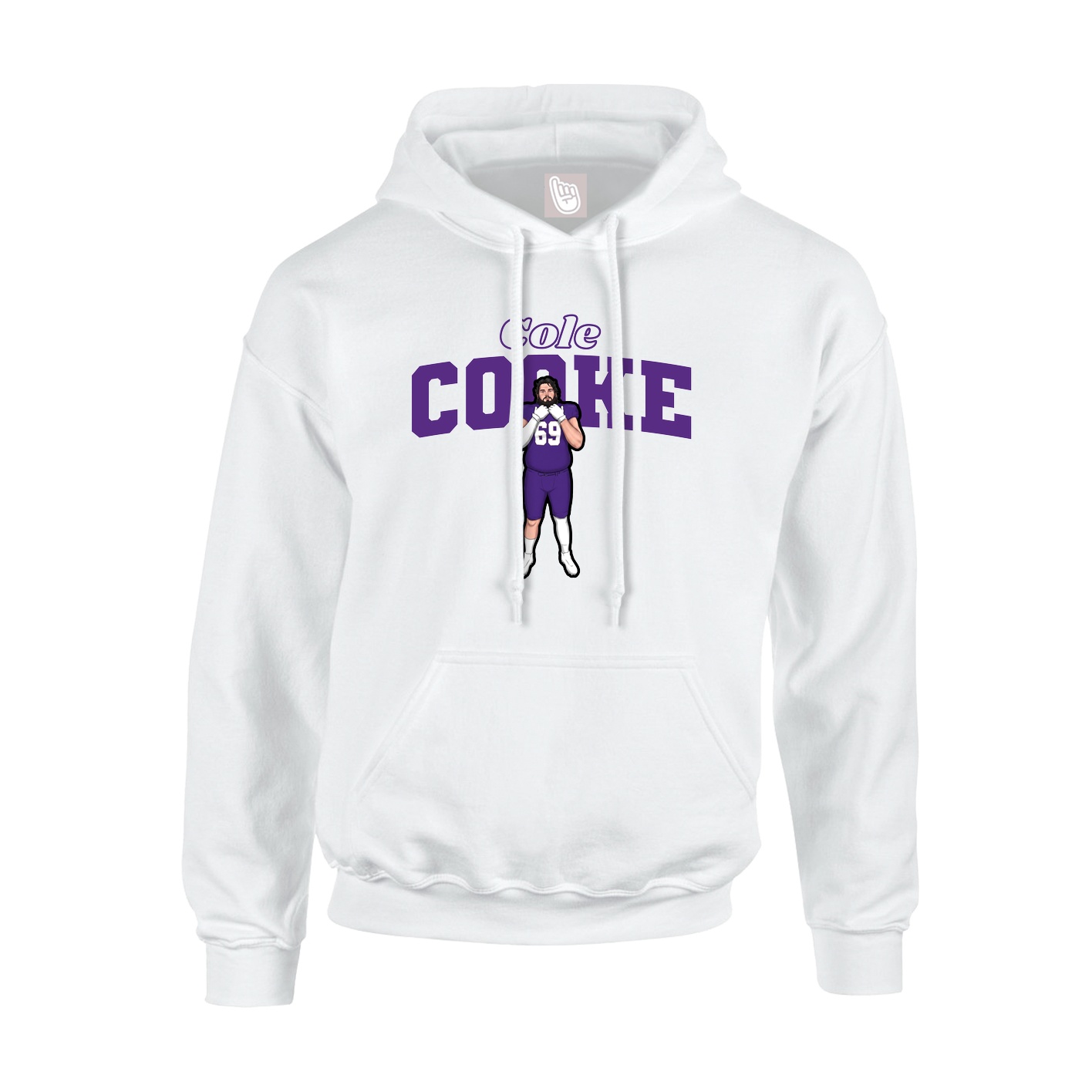 Hoodie — Name Arch in White