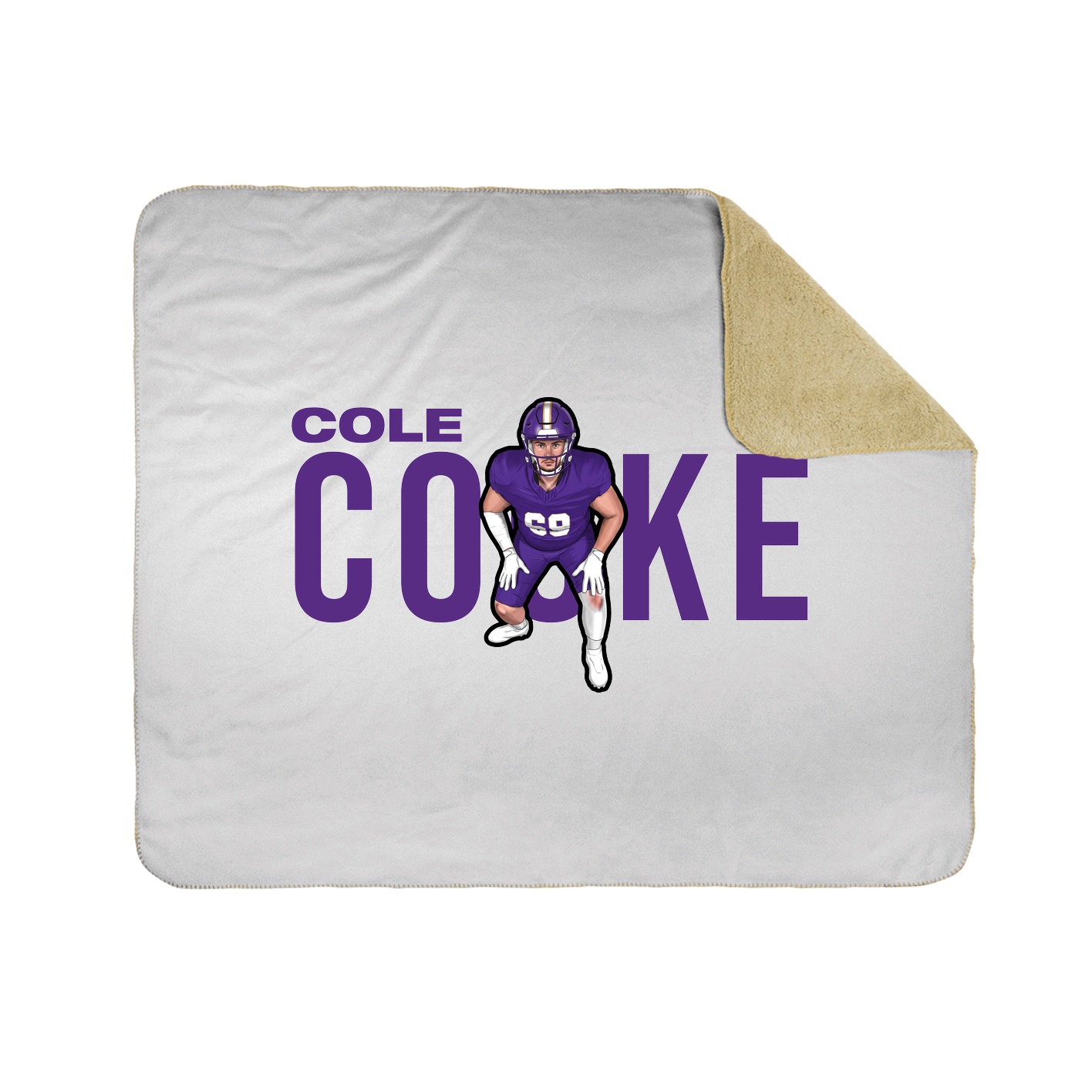 Throw Blanket — Player Name in White