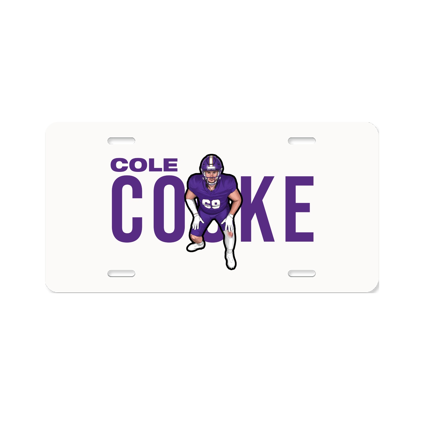 License Plate — Player Name in Classic