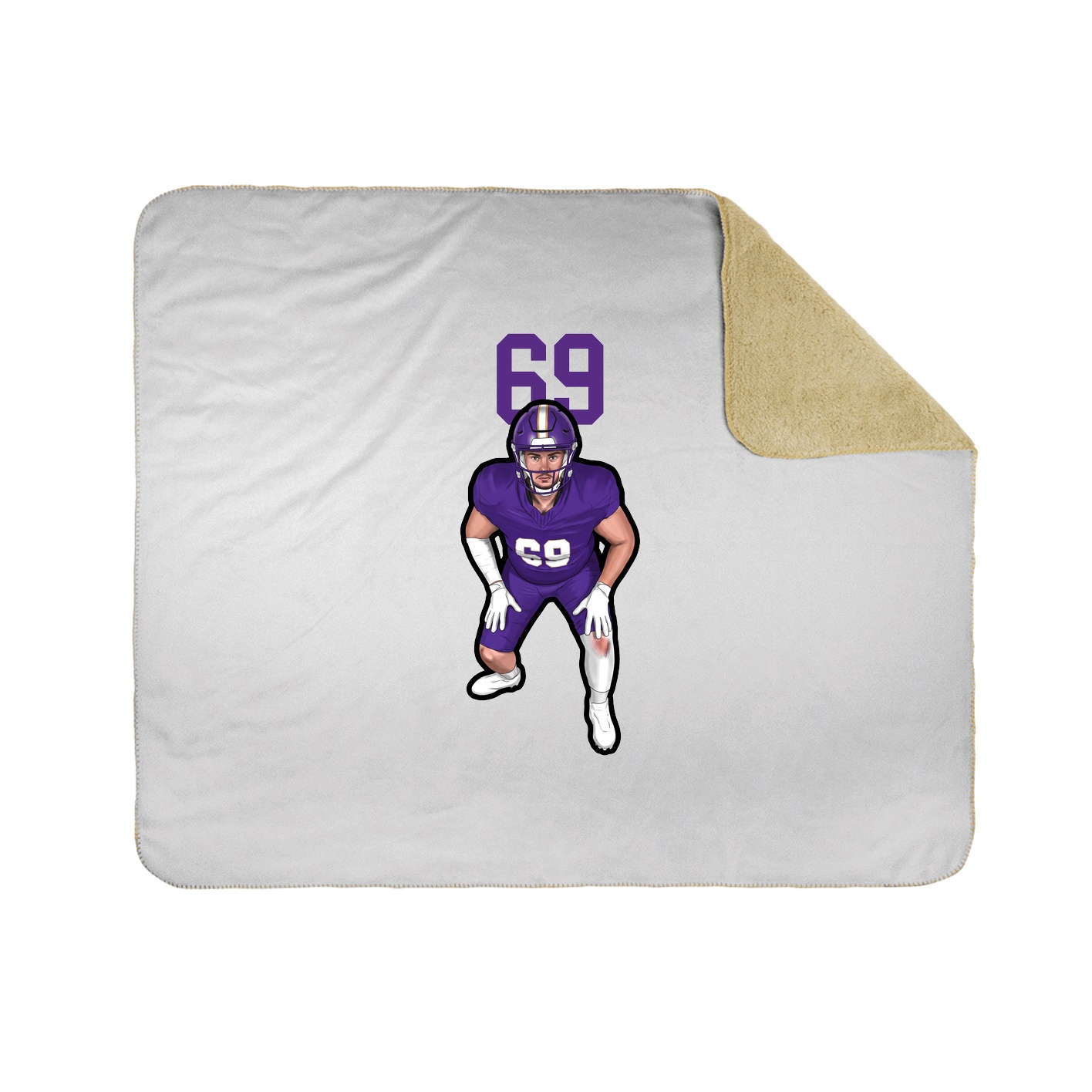 Throw Blanket — Number Top in White