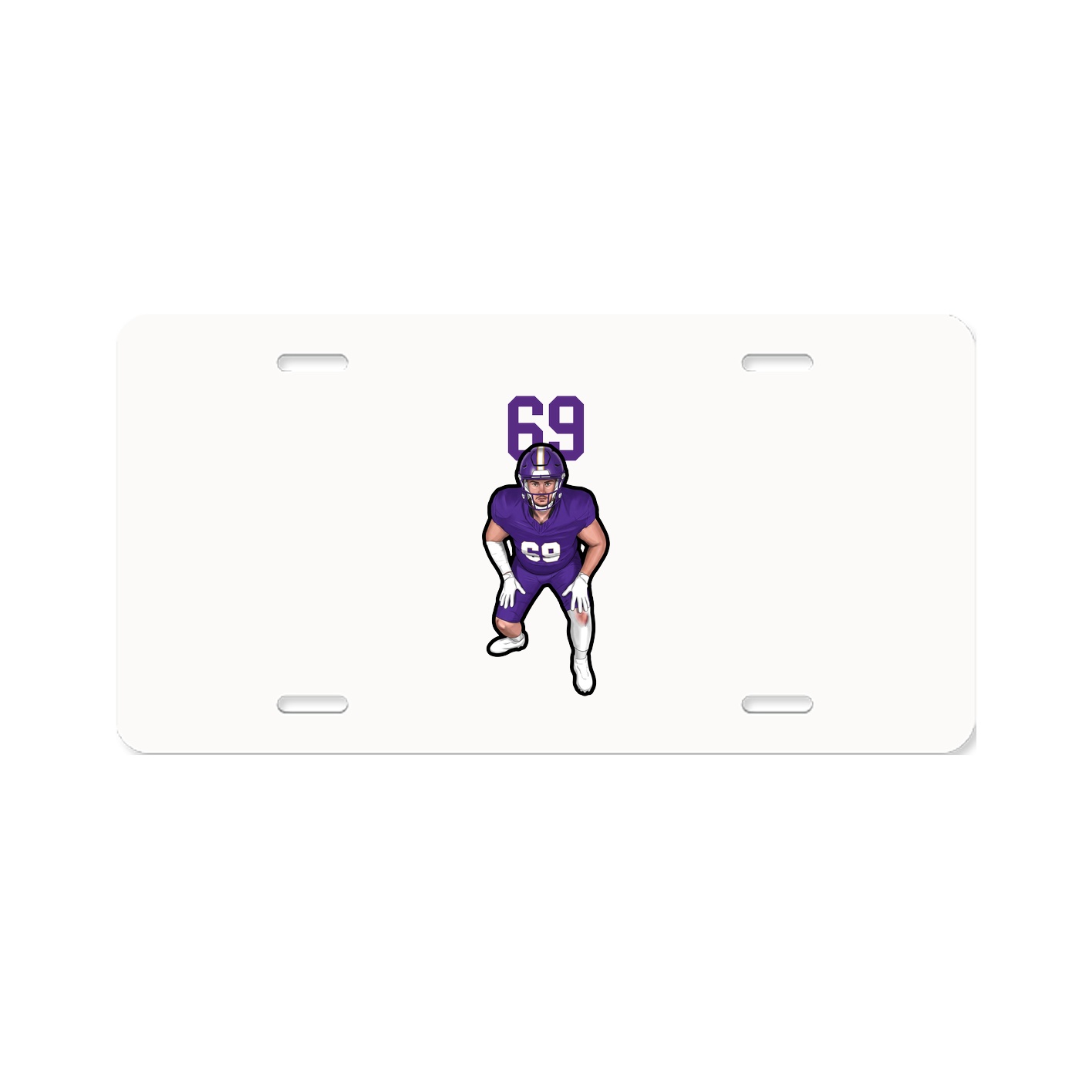License Plate — Number Top in Classic