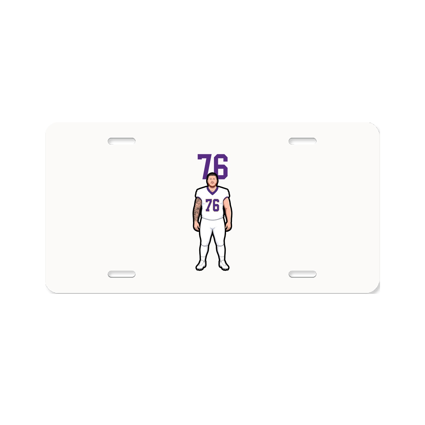 License Plate — Number Top in Classic