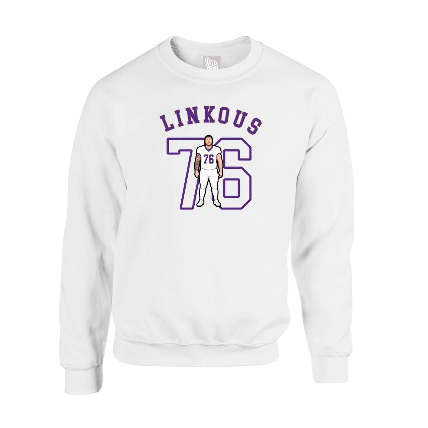 Fleece Crew — Shirsey Arch in White