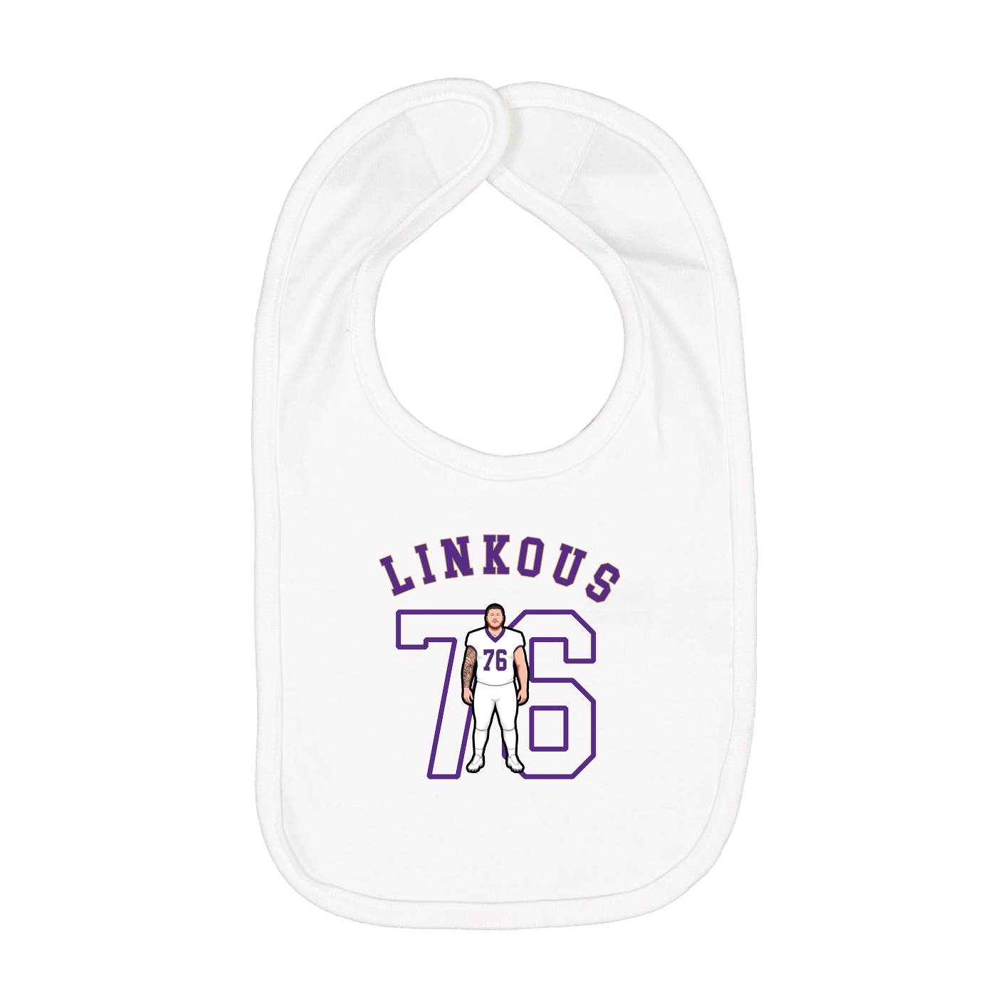 Infant Bib — Shirsey Arch in White