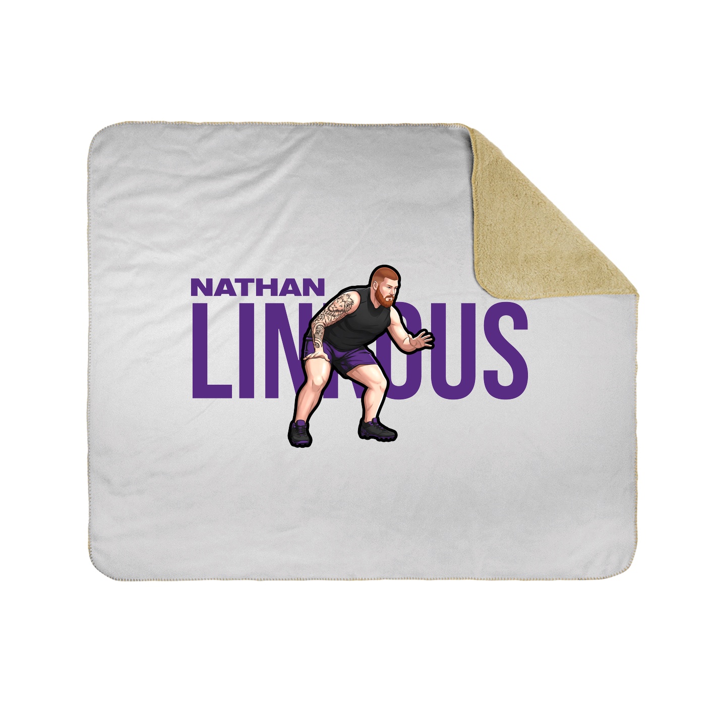 Throw Blanket — Player Name in White