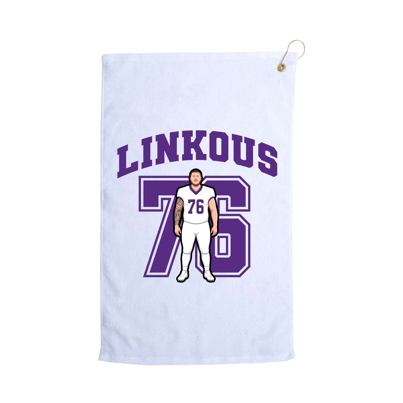 Golf Towel — Number in White