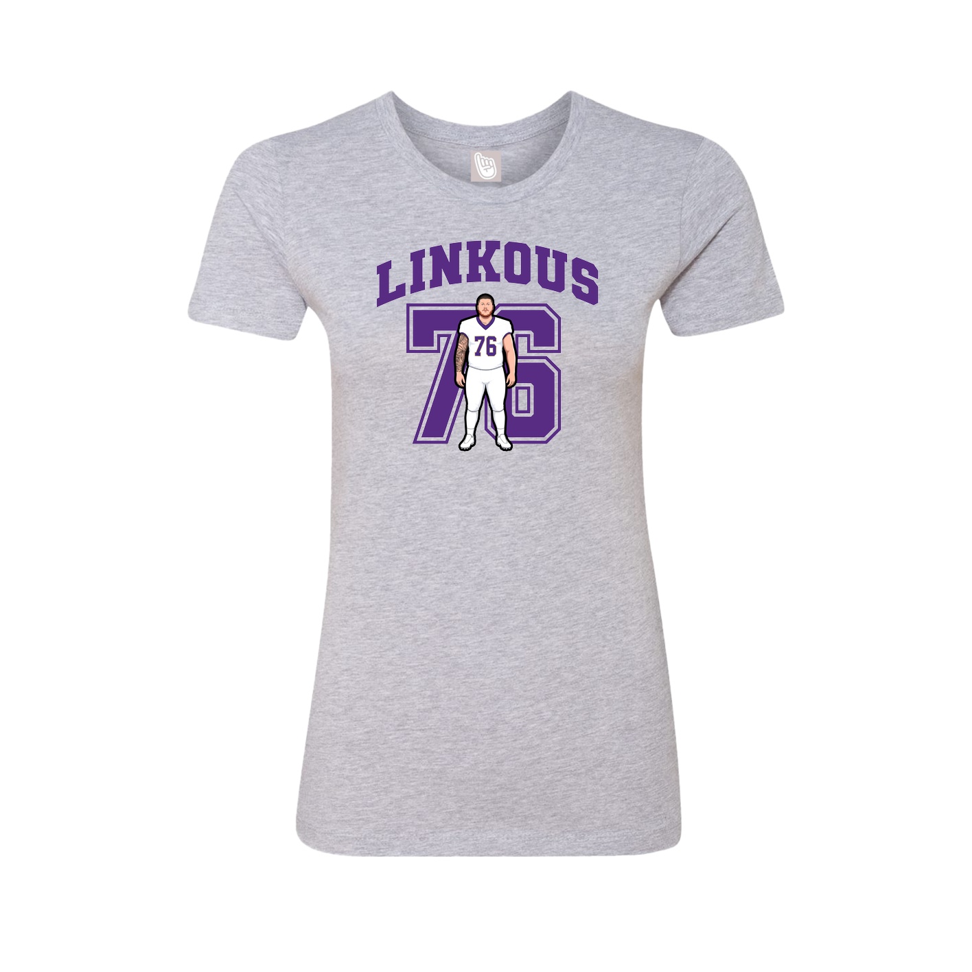 Fitted Women's Tee — Number in Grey