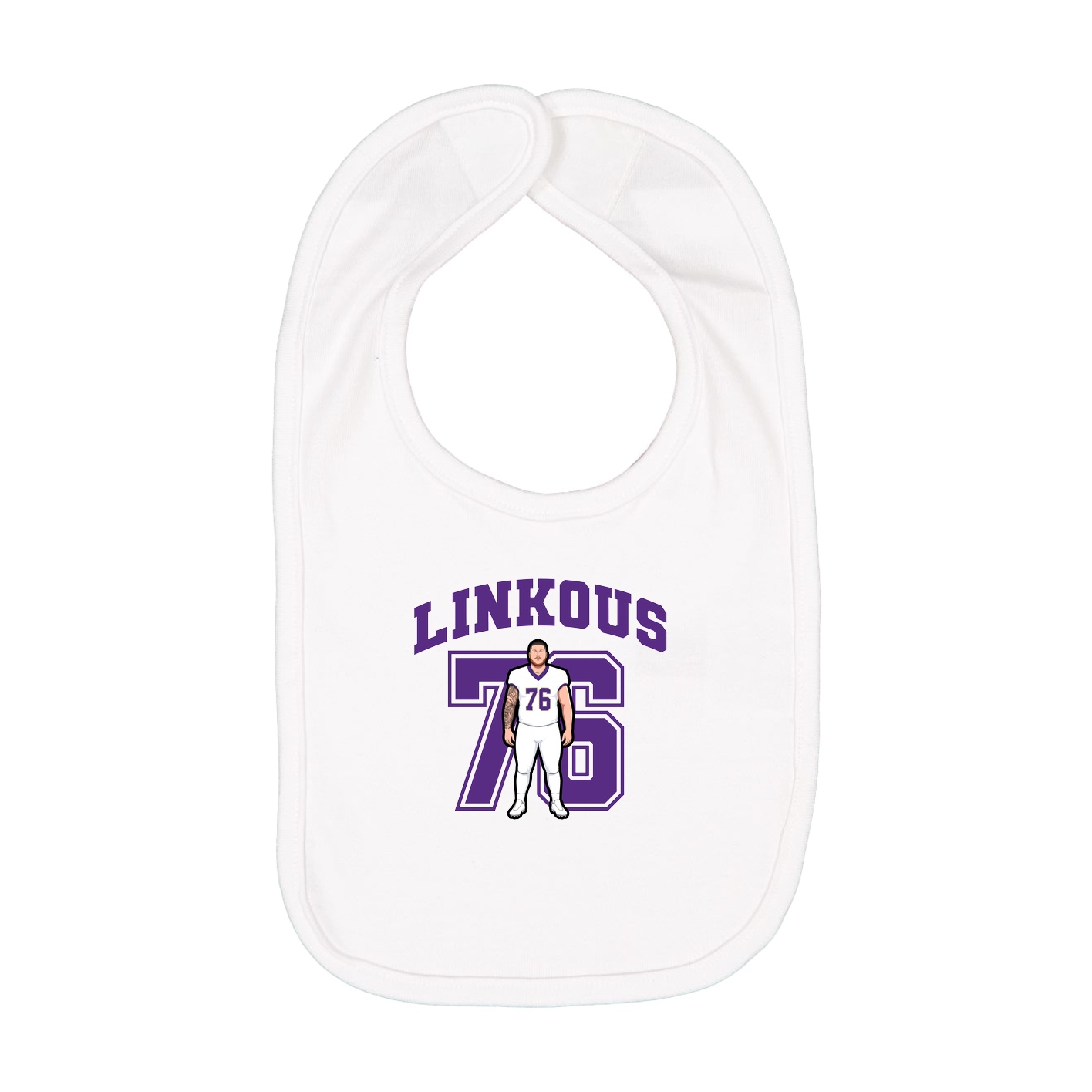 Infant Bib — Number in White