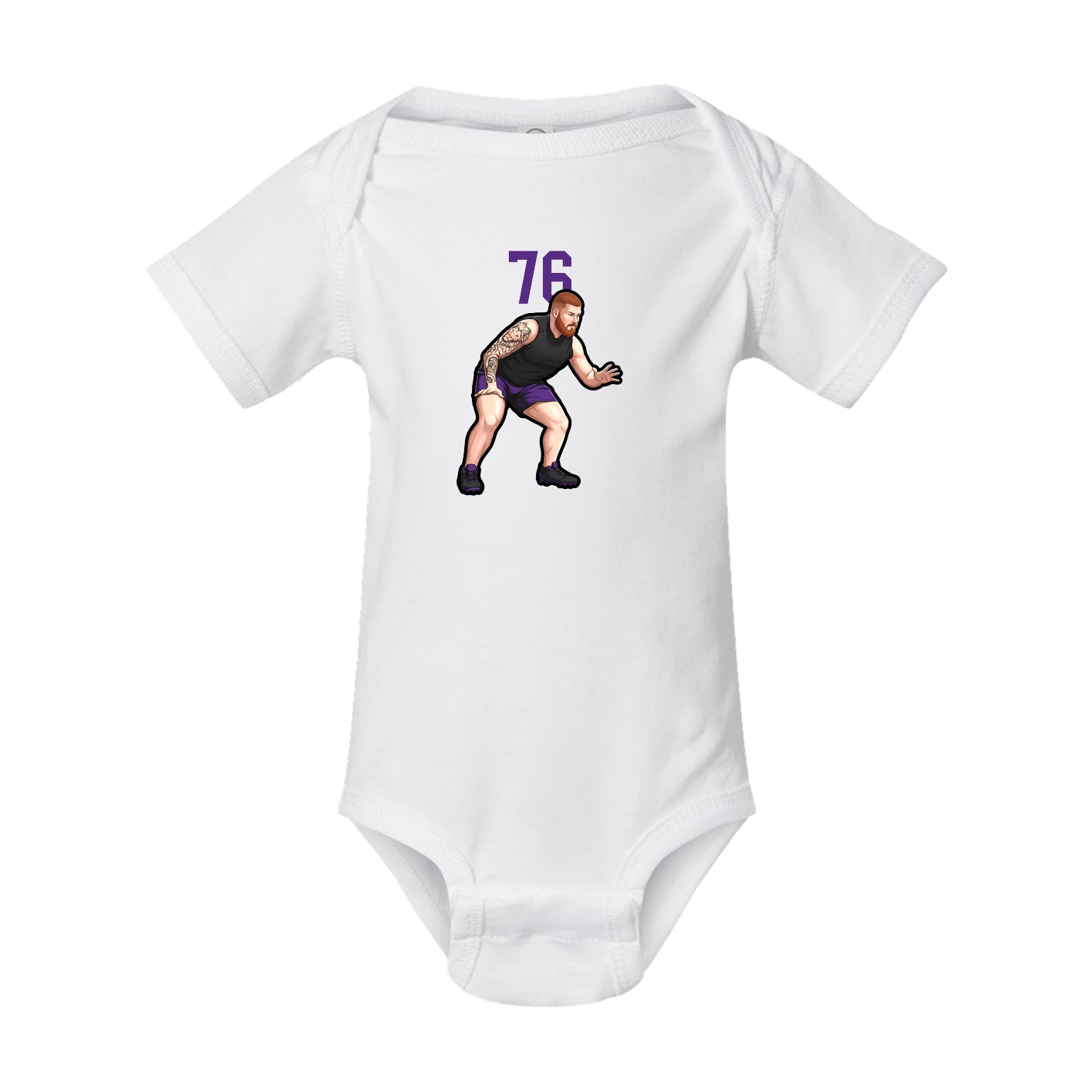 Baby Onesie — Number Top in White