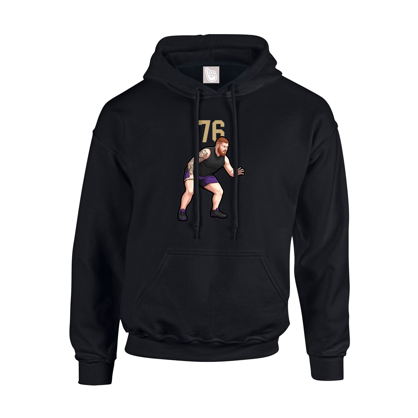 Hoodie — Number Top in Black
