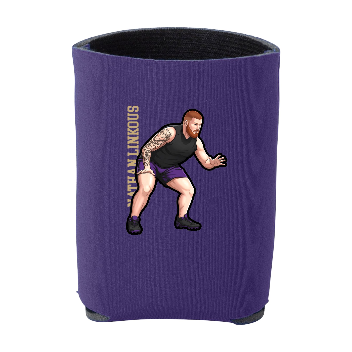 Can Holder — Name Vertical in Purple
