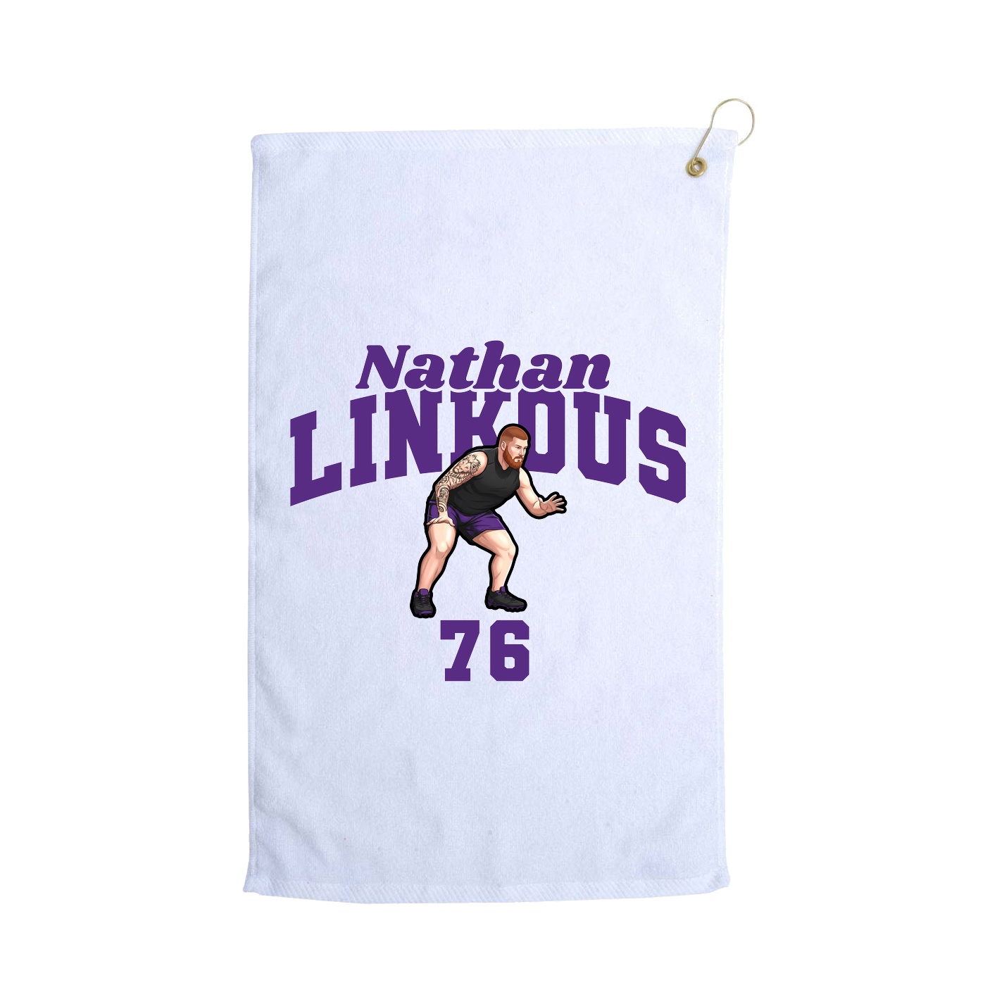 Golf Towel — Signature Arch in White