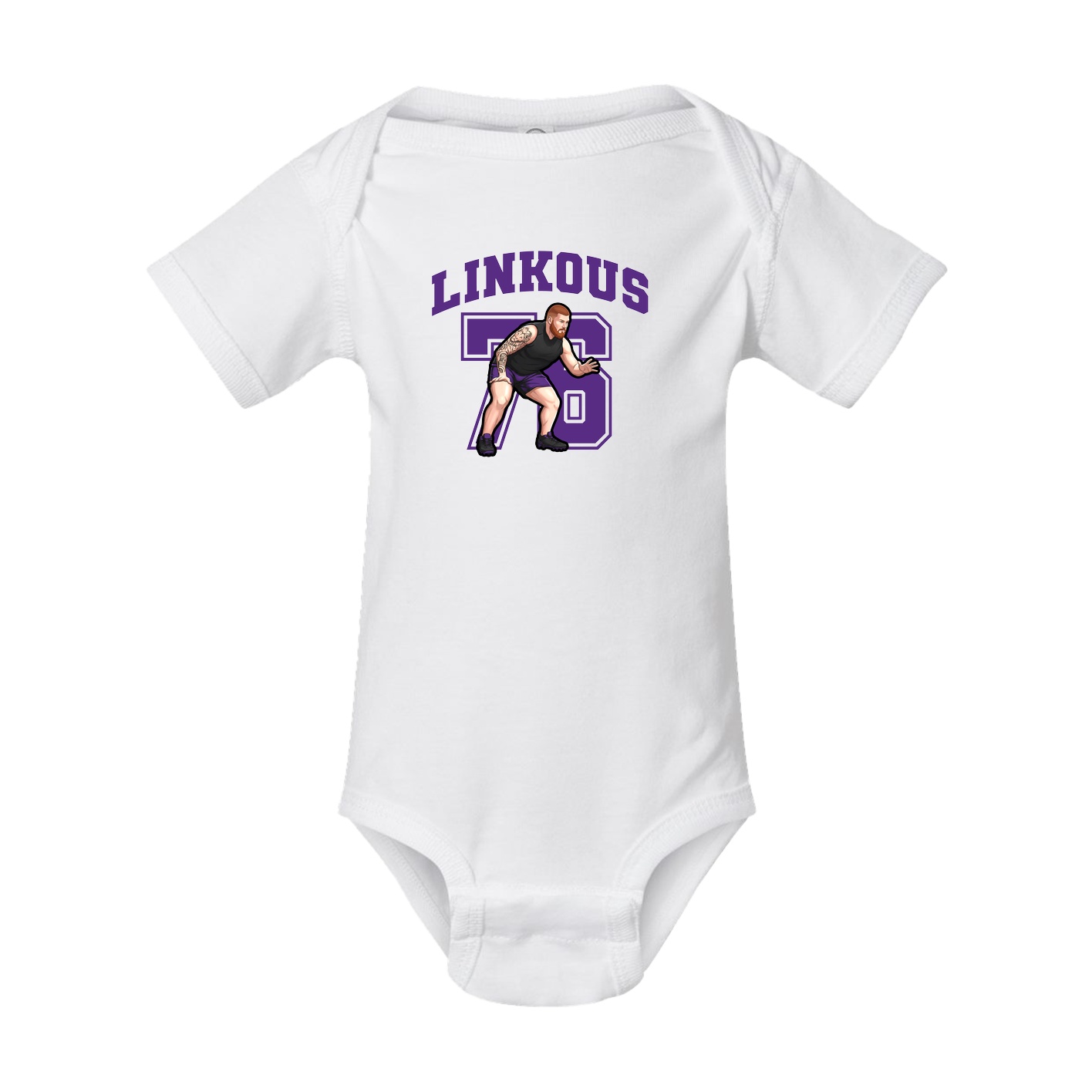 Baby Onesie — Number in White