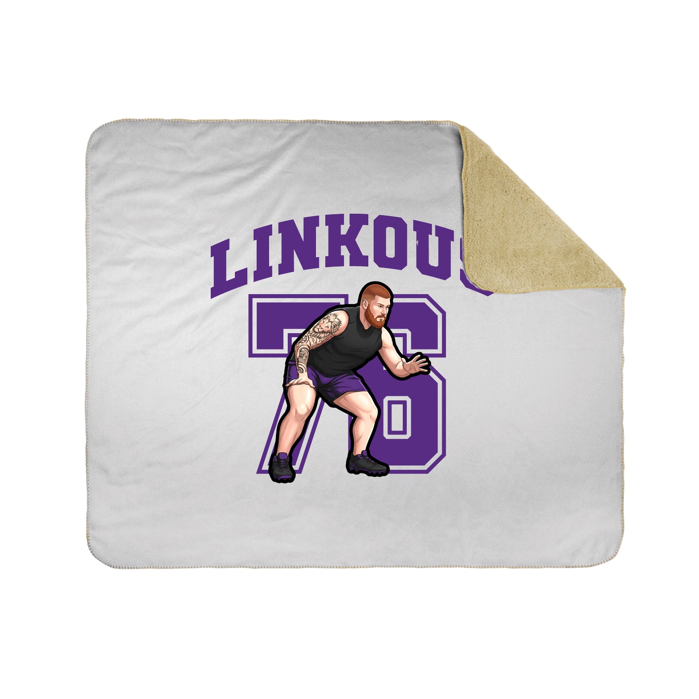 Throw Blanket — Number in White
