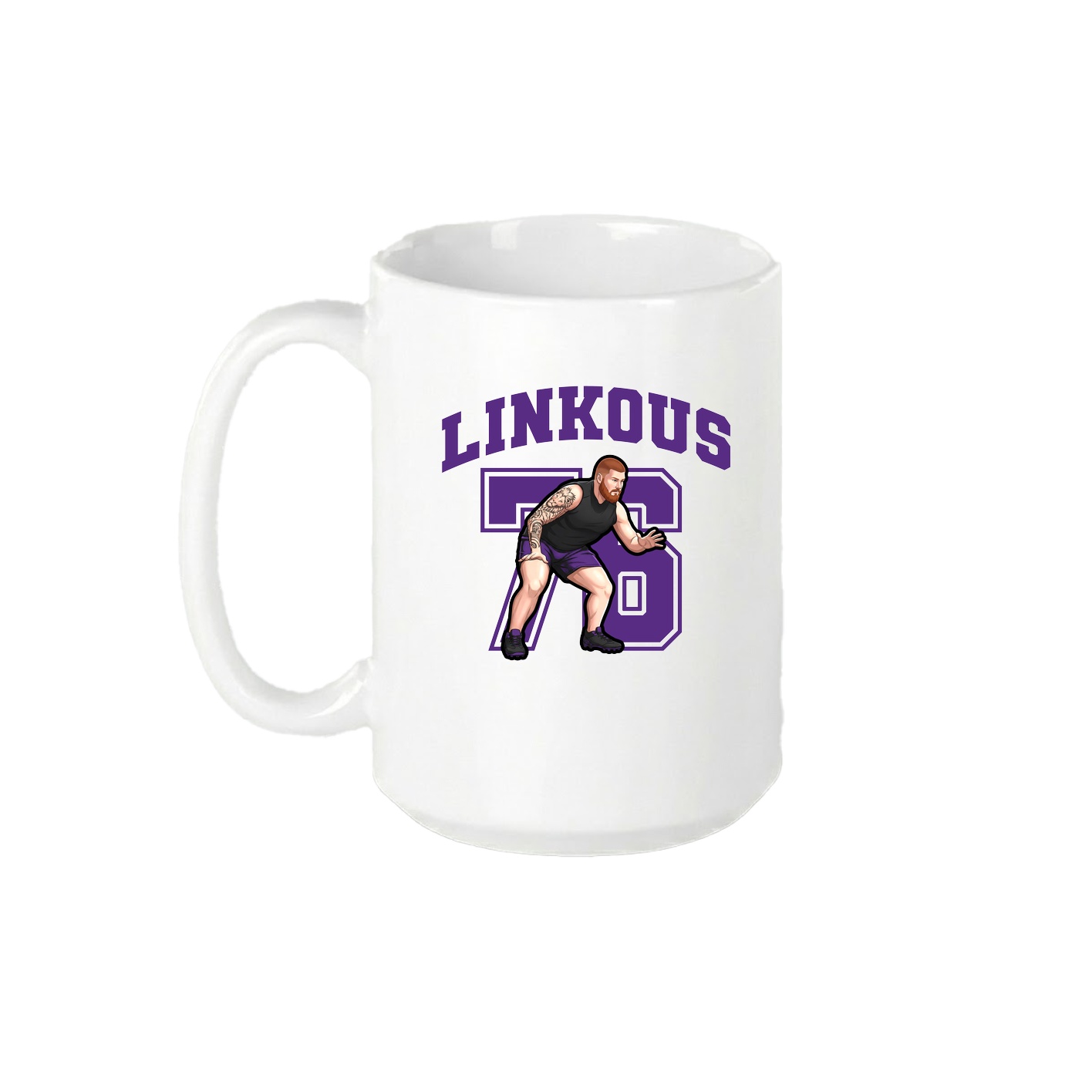 15oz Coffee Mug — Number in White