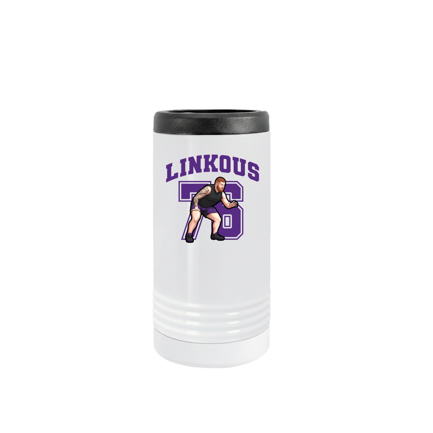 Slim Beverage Holder — Number in White