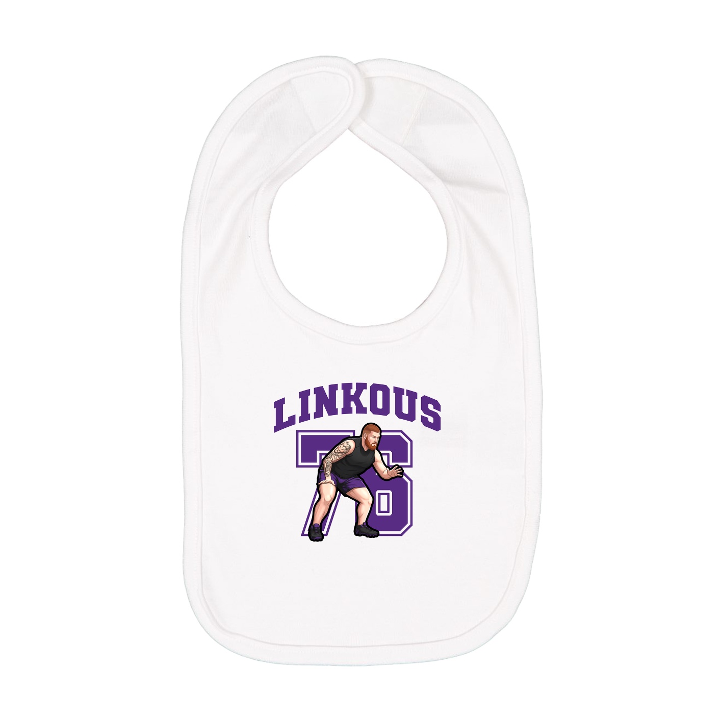 Infant Bib — Number in White