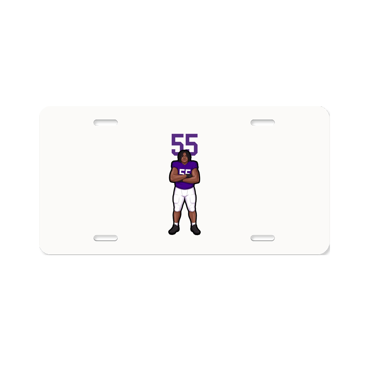 License Plate — Number Top in Classic