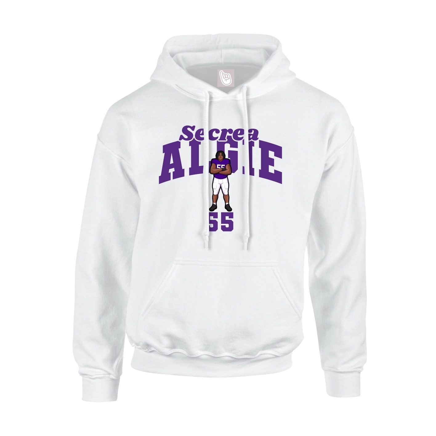 Youth Hoodie — Signature Arch in White