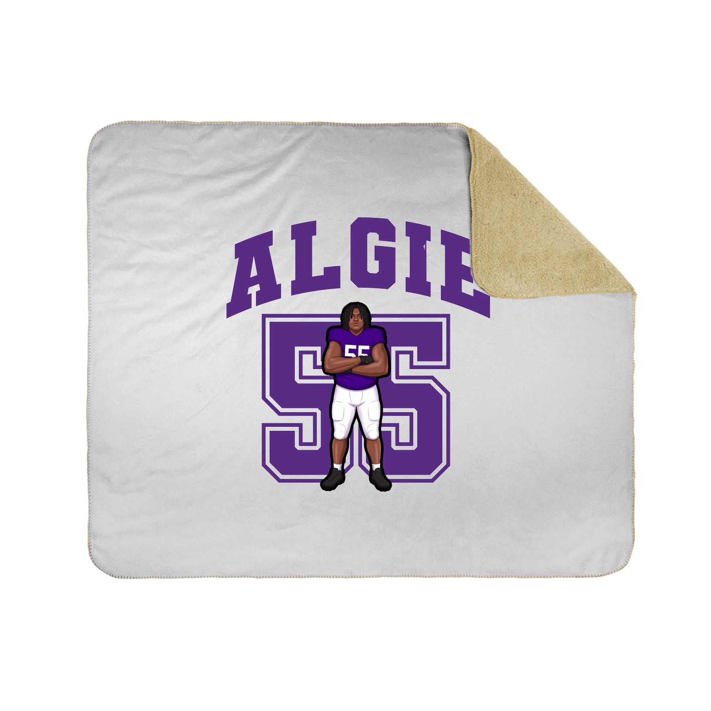 Throw Blanket — Number in White
