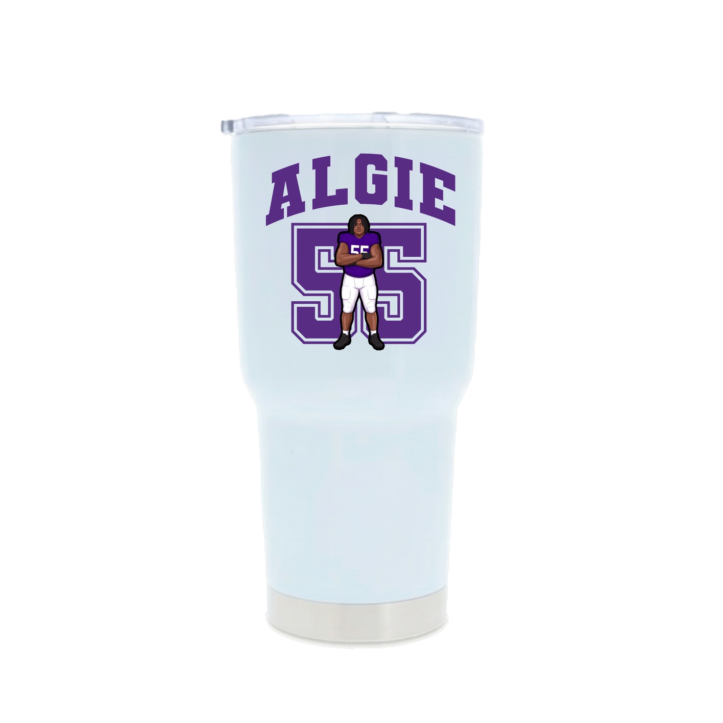 30oz Stainless Steel Tumbler — Number in White