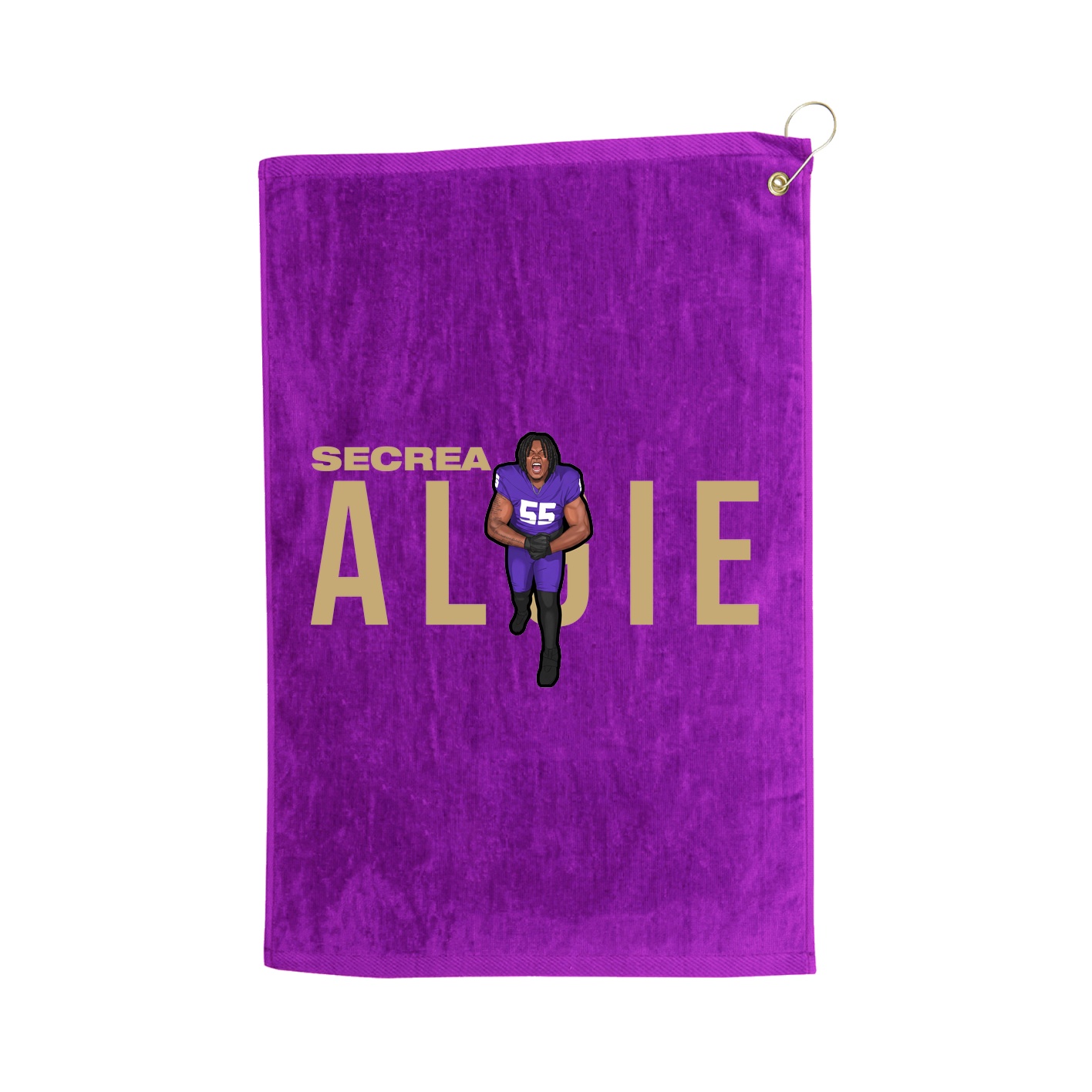 Golf Towel — Player Name in Purple