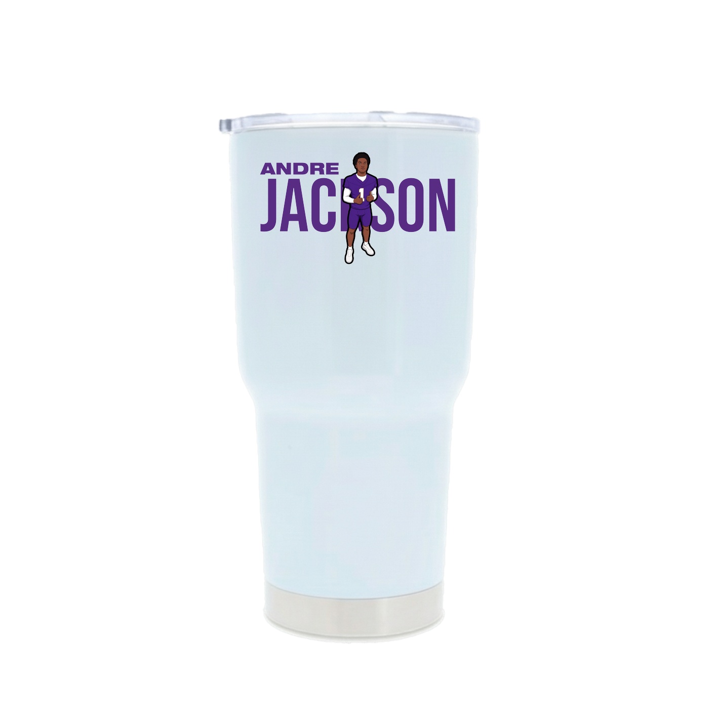30oz Stainless Steel Tumbler — Player Name in White