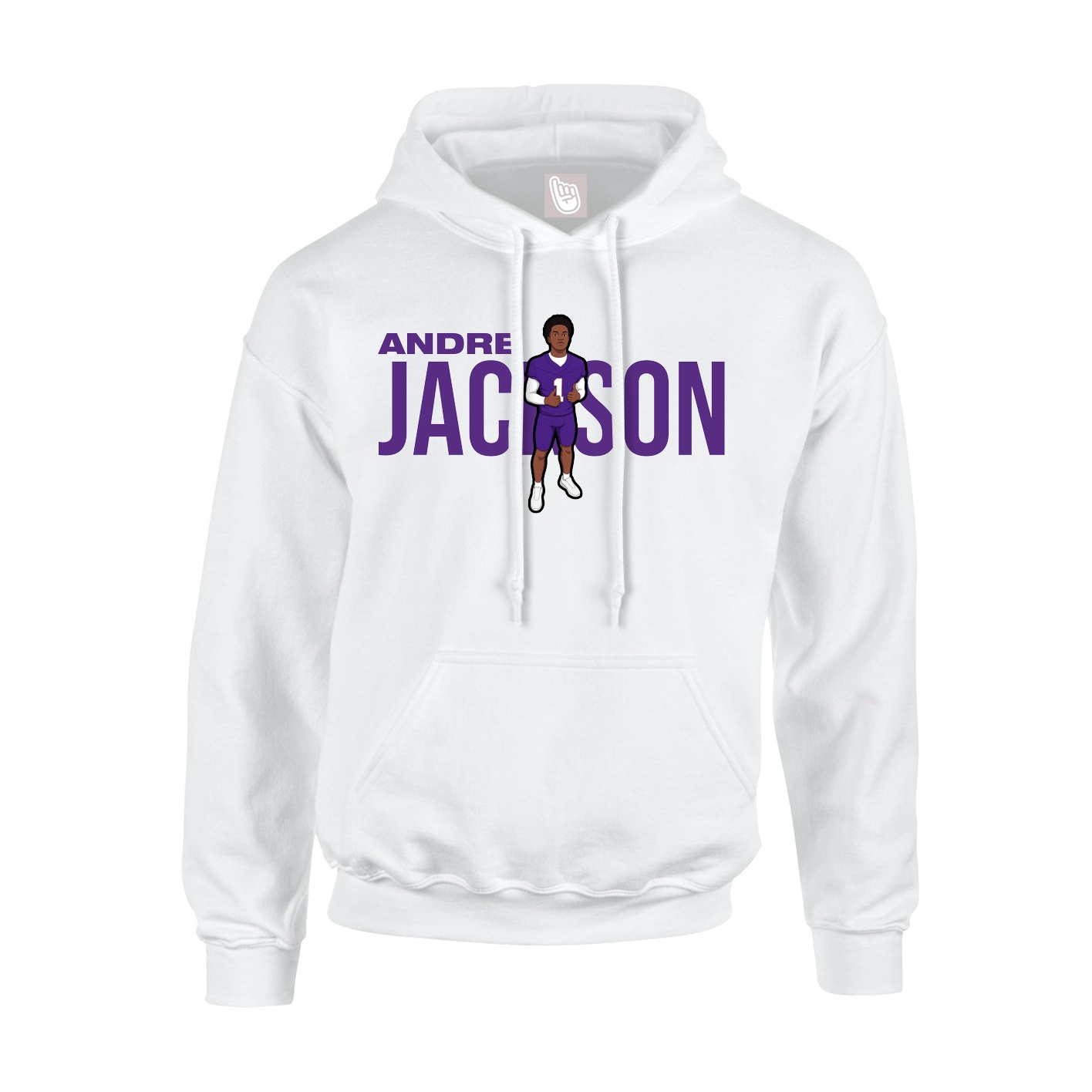 Youth Hoodie — Player Name in White