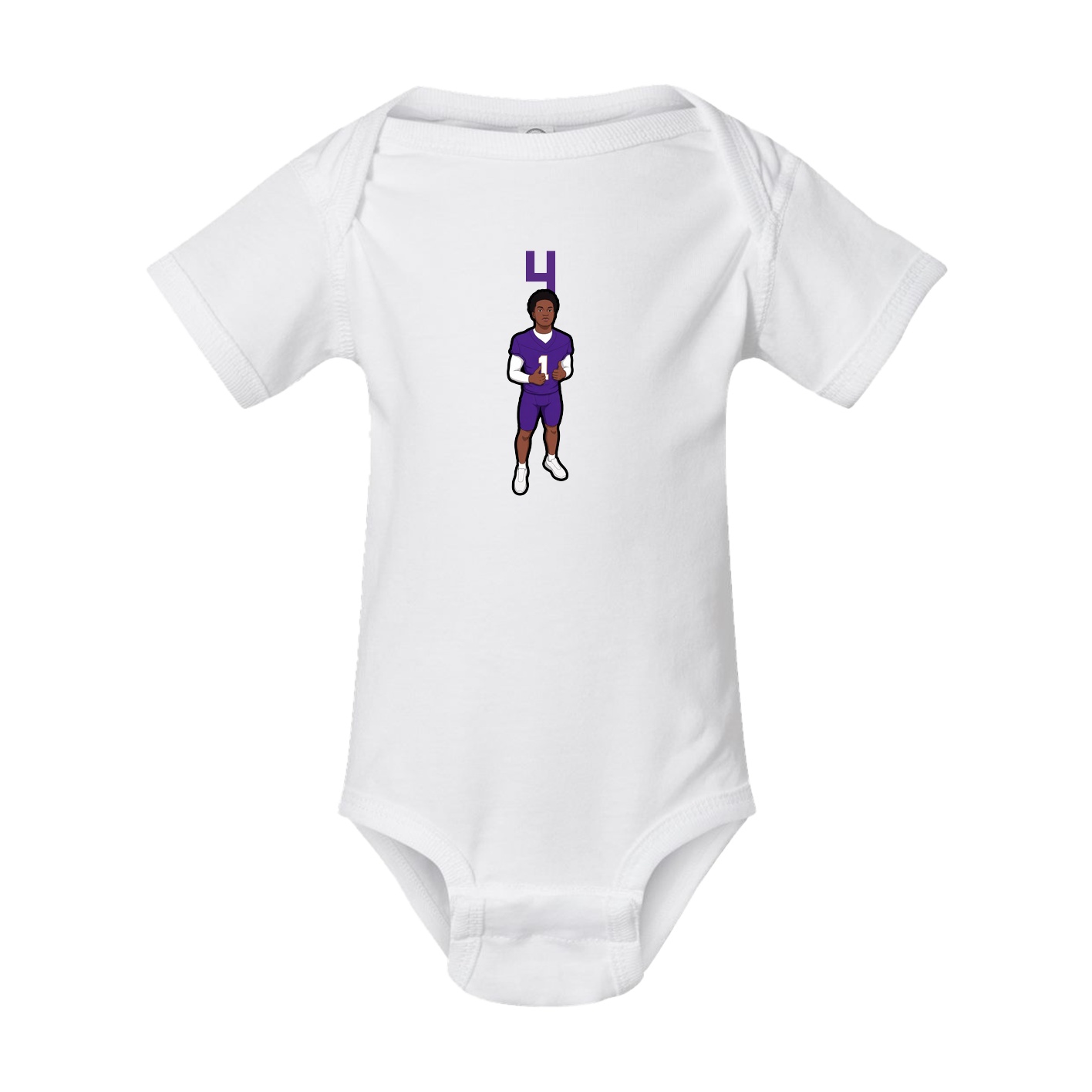 Baby Onesie — Number Top in White